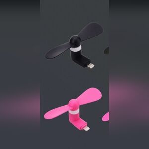 Mini USB Fan for Iphone - Black and Pink (New)